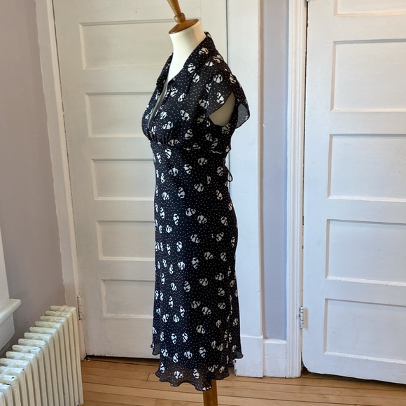Speechless Black Dress with White Cats, Size 7 - Picture 6 of 16